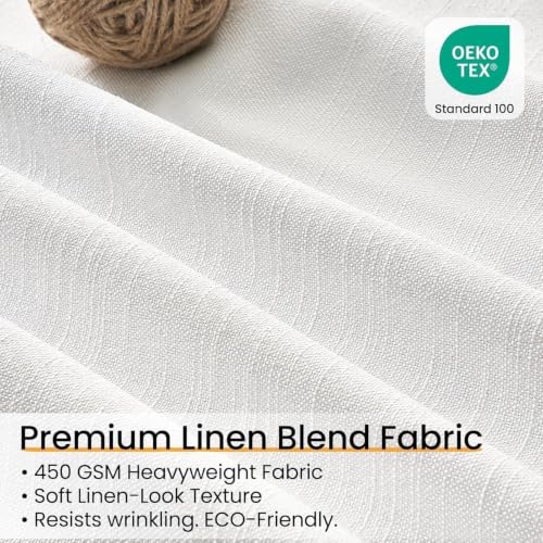 Topfinel 96 Inch Pinch Pleated Blackout Curtains for Bedroom 2 Panels - color: Natural, size: 40"W x 96"L (Pack of 2)