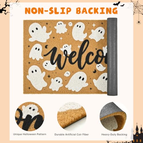 Halloween Welcome Mat Spooky Non-Slip Front Door Mat, 17x29 in - color: 1- Spooky