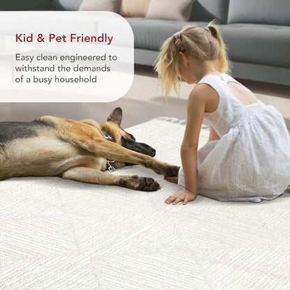 nuLOOM Kerry Cream Geometric Power Loomed Area Rug, 6' Round - color: Kerry Cream, size: 6' (Round)