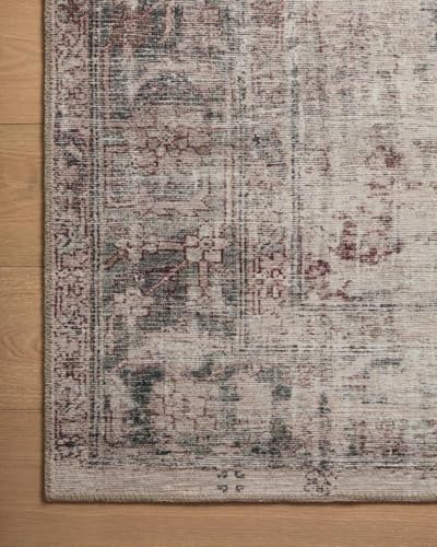 Loloi Amber Lewis Georgie Lagoon/Beige 18" x 18" Sample Rug - color: Lagoon / Beige, size: 1'6" x 1'6" (Square)