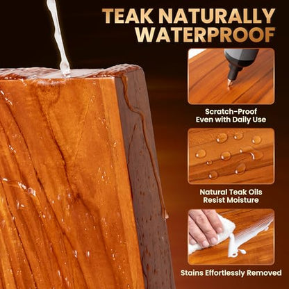32Inch Teak Floating Wall Shelves Set of 2 - color: Natural Teak, size: 32"L, 2-Pack