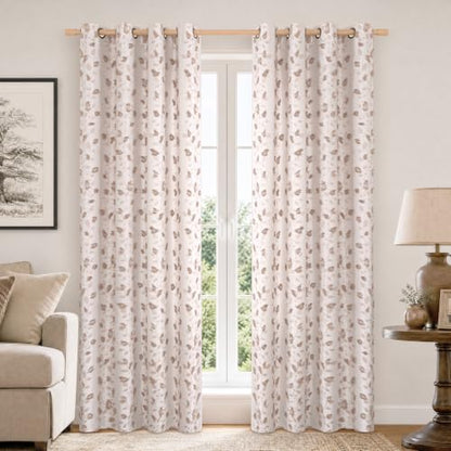 BGment Mocha Linen Curtains for Living Room 84 inches Long - 2 Panels - color: Mocha, size: 52"W x 84"L (Pack of 2)