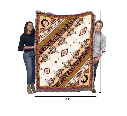 Pure Country Weavers Western Slant Light Blanket - Southwest Native American Inspired - Gift Tapestry Throw Woven from Cotton - Made in the USA (72x54) - color: Slant Light, size: Large