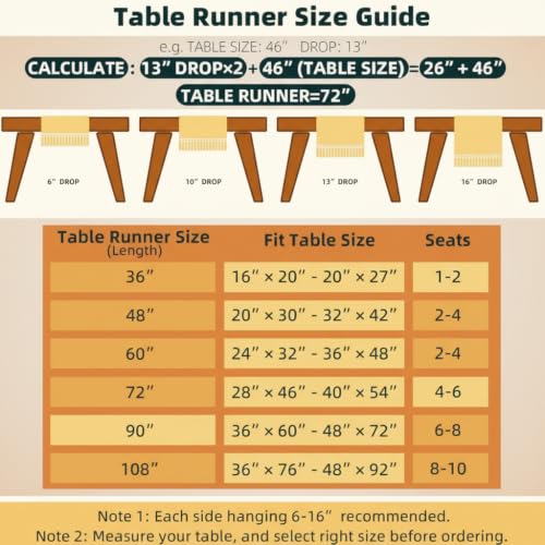 Fall Thanksgiving Boho Macrame Brown Table Runner 13x48 Inch - color: Brown, size: 48"L
