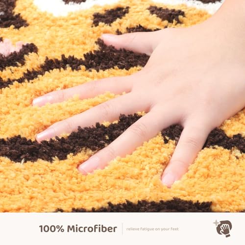 Molesun Tiger Bath Mat 18x30, Soft Absorbent Microfiber Bath Rugs - color: Tiger