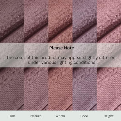 100% Cotton Waffle Weave Blanket for Hot Sleepers, Queen 90" x 92" - color: Lavender, size: Queen(92"x90")