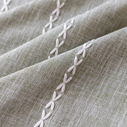 RoomTalks Sage Green Boho Farmhouse Curtains for Bedroom Living Room 84 Inch Length French Country Spring Cute Textured Window Curtain Panels Striped Bohemian Chic Tassel Draperies, 84’’L x 52’’W - color: Sage Green, size: 52"W x 84"L (Pack of 2)