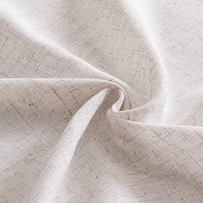 MIULEE Natural White Linen Curtains 52x90 Inch Long 2 Panels for Bedroom - color: Natural Linen White, size: 52"W x 90"L (Pack of 2)