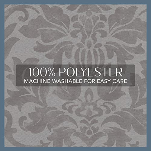 Antonia Waterfall Tassel Window Valance, Silver - 52" W x 36" L - color: Silver