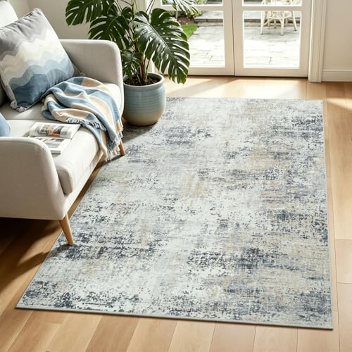 3x5 Area Rug Washable Non Slip, Kithcen Indoor Entrance Door Mat - color: Grey, size: 3' x 5' (Rectangular)