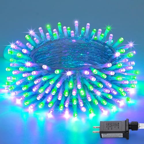 JMEXSUSS Connectable Purple and Green Halloween Lights Plug-in - color: Purple Green, size: 100 LED