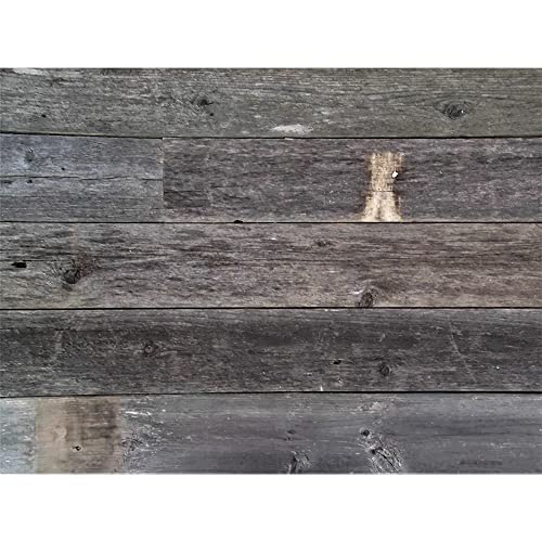 Rockin' Wood Real Wood Peel & Stick 2 & 4 Foot Length Rustic Reclaimed Naturally Weathered Barn Wood Accent Paneling Planks for Walls, 23 Square Feet - size: 23 Square Feet