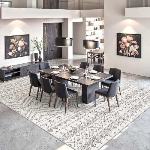 Miukiki 8x10 Area Rug for Living Room, Washable Soft Non Slip Rug Grey - color: Grey, size: 7' x 10' (Rectangular)