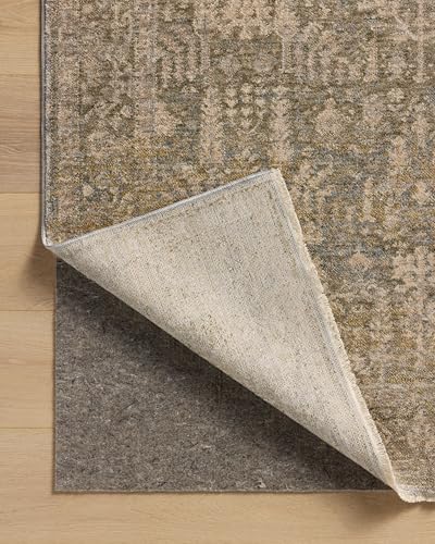 Loloi Magnolia Home Junie Moss/Natural 5'-3" x 5'-3" Round Area Rug - color: Moss / Natural, size: 5'3" (Round)