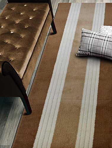 Custom Size Hallway Runner Rug, Slip Resistant, 26 Inch Wide X Your Choice of Length, Lines Beige, 26 Inch X 2 Feet, Doormat Size - color: Beige Lines, size: 2'2" x 2' (Rectangular)
