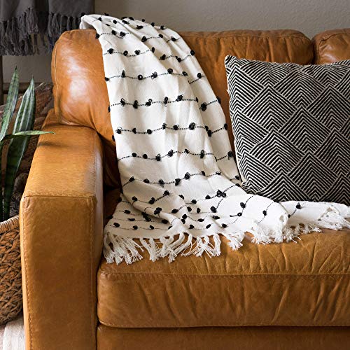 DII Woven Loop Throw Collection, 50x60, Off-White - color: Off-white