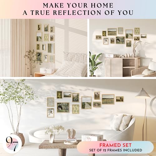 97 Decor French Country Wall Art, 12 Pcs Landscape Prints, Unframed - color: French Country Landscape Gx8x10