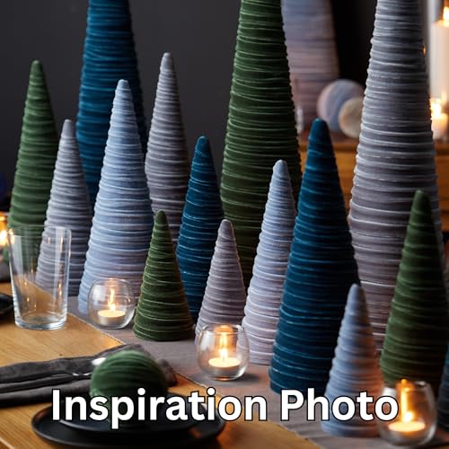 Your Heart's Content Olive Green Velvet Trees Set of 3 (Olive) - color: Olive