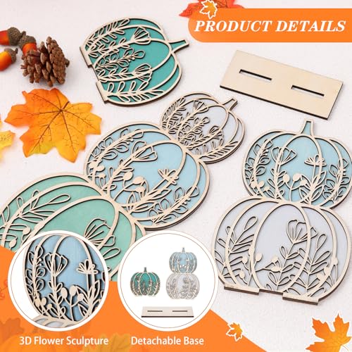 Leinuosen Fall Pumpkin Decor, Single Sided Pattern, Gradient Blue - color: Gradient Blue, style: Single Sided Pattern