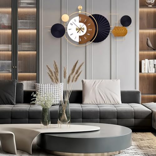 47X21.6inch Extra Large Wall Clock Battery Operated - color: Black47x21.6inch, size: Large