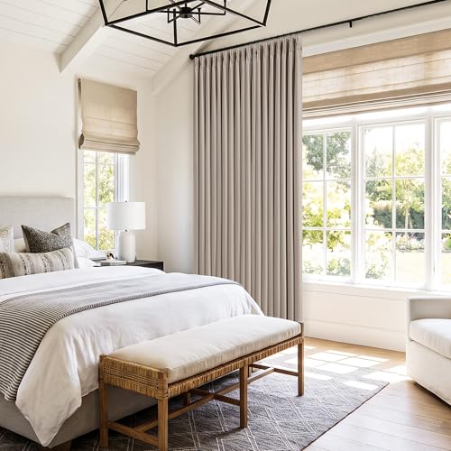 60 Inch Extra Wide 100% Blackout 92 Inch Curtains 1 Panel, Burlywood Birch - color: Burlywood Birch, size: 60"W x 92"L (Pack of 1)