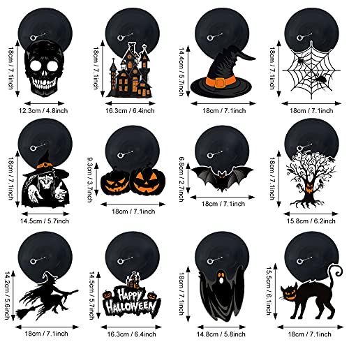 Censen 53 Pcs Halloween Hanging Swirl Decorations - Hanging Halloween Ceiling Streamers Happy Boo Day Witch Pumpkin Ghost Cutout Swirl for Indoor Outdoor Office Supplies(Scared) - style: Scared Style