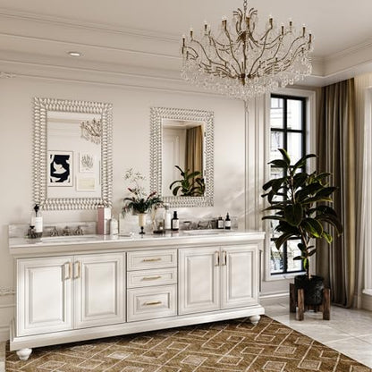 Kelly Miller 28"x40" Jeweled Luxury Rectangle Decorative Wall Mirror - size: 40"L x 28"W