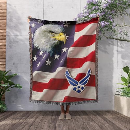 3dRose USAF Airforce Woven Blanket