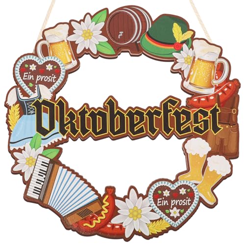COCHIE Oktoberfest Decorations German Beer October Fest Welcome Sign Decor - style: Oktoberfest