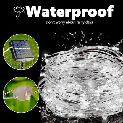 Joomer Solar Fairy Lights, 4Pack Total 104FT 320LED String Lights, White - color: White, size: 4*80LED