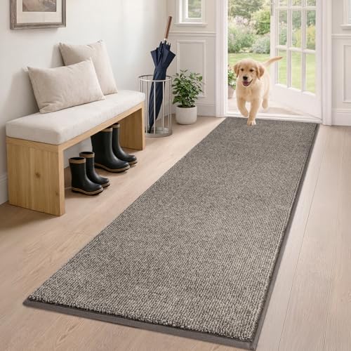 PURRUGS Hallway Runner Rug, 24" x 59", Heathered Beige - color: Heathered Beige, size: 24" X 59" (Runner)