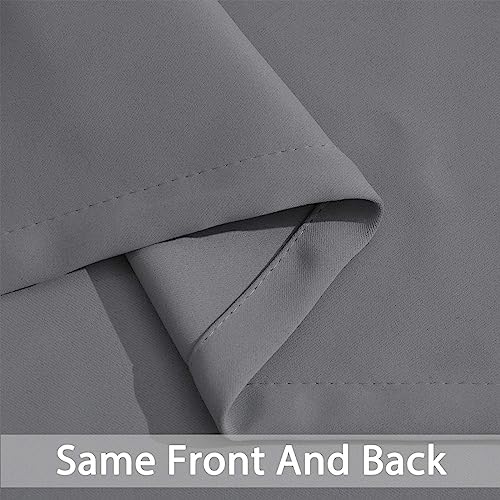 Yakamok Grey Room Darkening Curtains 52x90 inch Gray Grommet-Living Room - color: Grey, size: 52"W x 90"L (Pack of 2)