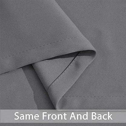 Yakamok Grey Room Darkening Curtains 52x90 inch Gray Grommet-Living Room - color: Grey, size: 52"W x 90"L (Pack of 2)