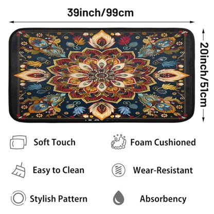 Mandala Bohemian Kitchen Rug Non-Slip Indoor Carpet Absorbent Welcome Mat - color: A:a-7