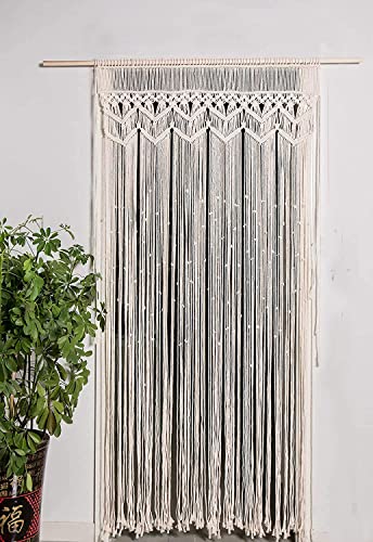 Boho Curtains Macrame Curtain Macrame Wall Hanging Beaded Curtain Bohemian Decor