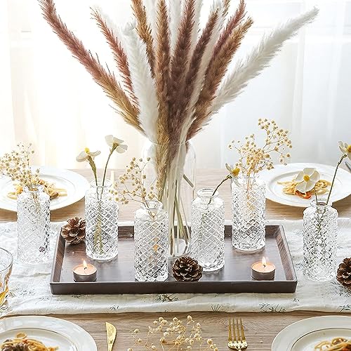 ComSaf Small Glass Bud Vases in Bulk, 12 Pack for Centerpieces, Clear - color: Clear, size: 12 Pcs