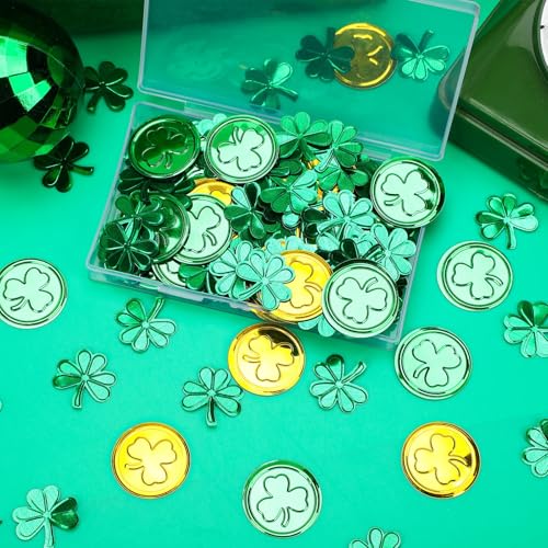 MARFOREVER St. Patrick's Day Shamrock Confetti Table Centerpiece Decoration - style: St Patricks Day