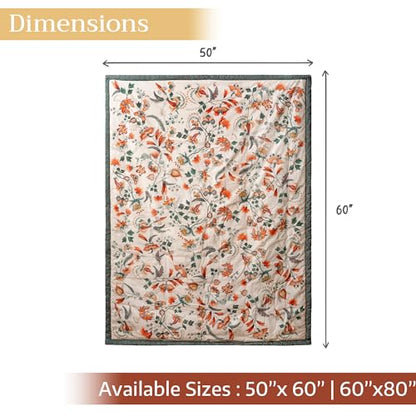 Maison d' Hermine Throw Blanket for Couch Lightweight Soft (60''X80'') - color: 011 - Dalida, size: 60"x80"