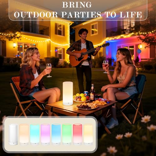 UNIFUN Night Light Touch Control RGB Rechargeable Bedside Lamp Dimmable - size: Taller Size1