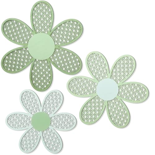 Maitys 3 Pcs Boho Daisy Flower Wall Decor Nursery Art, Gradient Sage Green - color: Gradient Sage Green