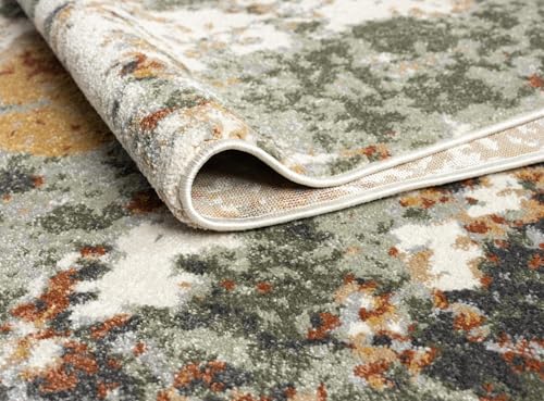 Keen Home Design Abstract Non-Shedding Runner Rug, Soft Thick Pile, 2x10 - color: Skies Green, size: 2'8" x 9'11" (Runner)