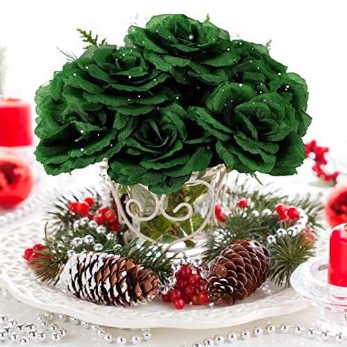 Yunlly 100 Pcs Artificial Flower for Wedding, Green - color: Green