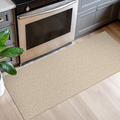 EARTHALL Washable Runner Rug, Non Slip Entry Runner, 2x5 Ft, Sand/Beige - color: Sand/Beige, size: 2' x 5' (Rectangular)