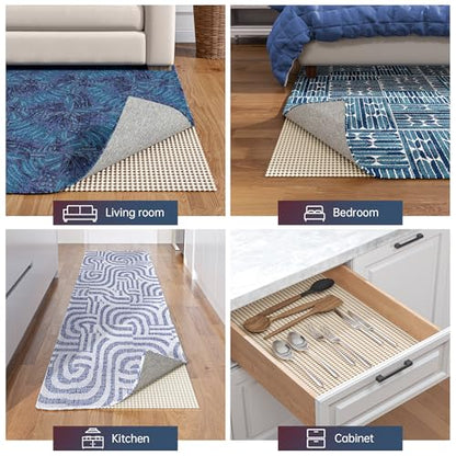 Jorvila Non-Slip Rug Pad Gripper 5x8 Ft - color: White, size: 5' x 8' (Rectangular)