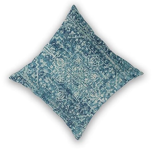 Teal Carpet Pattern Boho Pillow Covers 16x16 Set of 2 - color: Teal, size: 16" x 16" (Pack of 2)
