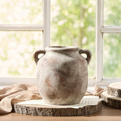 Vanselia Ceramic Flower Vase Home Table Decor Living Room Farmhouse 6 in - color: 6" Retro