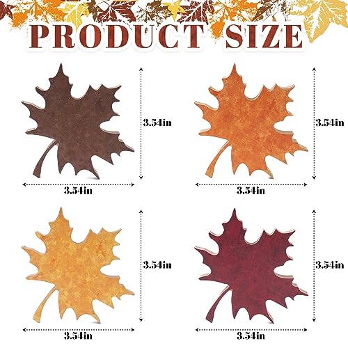 6PCS Fall Leaves Tiered Tray Decor Wooden Leaf Decorations for Home