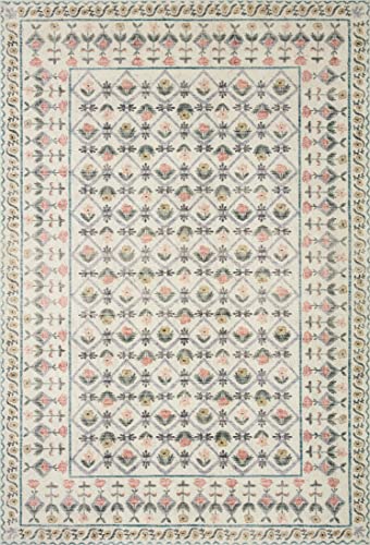 Loloi Rifle Paper Co Eden Lattice Ivory 2'-6" x 9'-6" Runner Rug - color: Lattice Ivory, size: 2'6" x 9'6" (Rectangular)