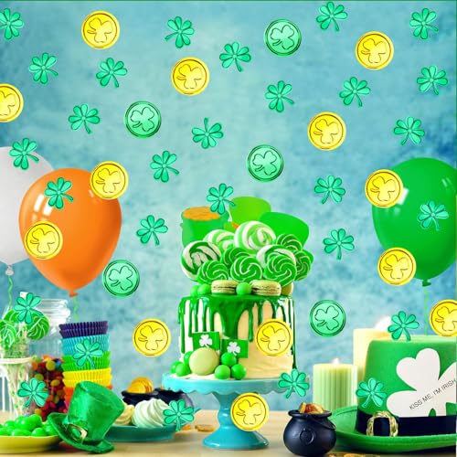MARFOREVER St. Patrick's Day Shamrock Confetti Table Centerpiece Decoration - style: St Patricks Day