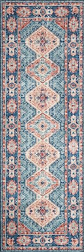 Loloi Skye Turquoise/Terracotta 2'-3" x 3'-9" Accent Rug - color: Turquoise / Terracotta, size: 2'3" x 3'9" (Rectangular)